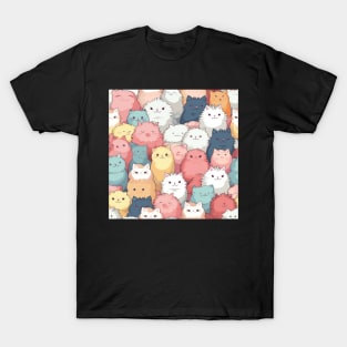 Feline Fantasy: Cute Anime Cats Galore T-Shirt